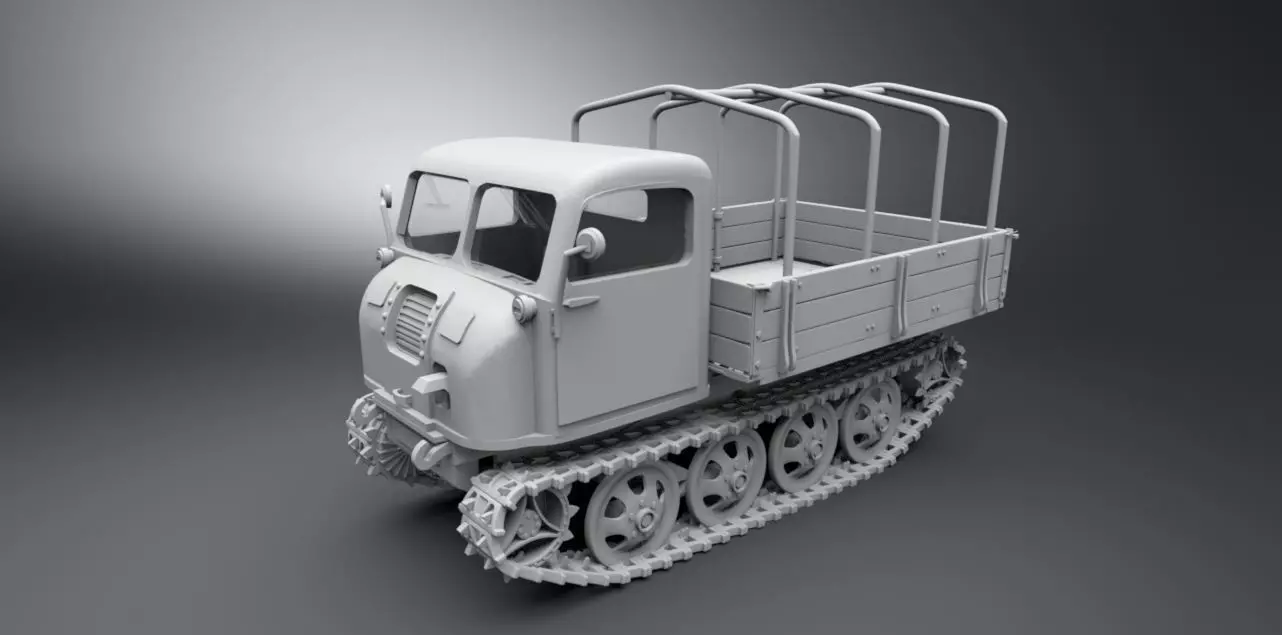 Raupenschlepper Ost Scale model  3D print model_0