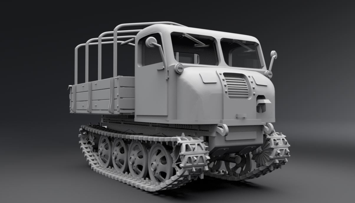Raupenschlepper Ost Scale model  3D print model_4
