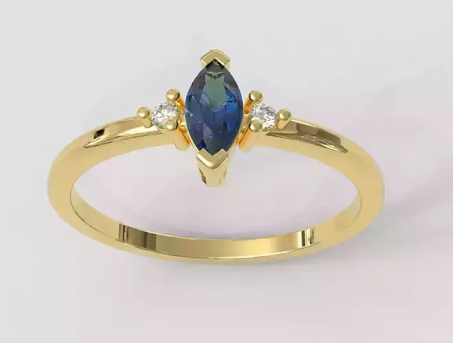 Marquise Gemstone Classic Ring