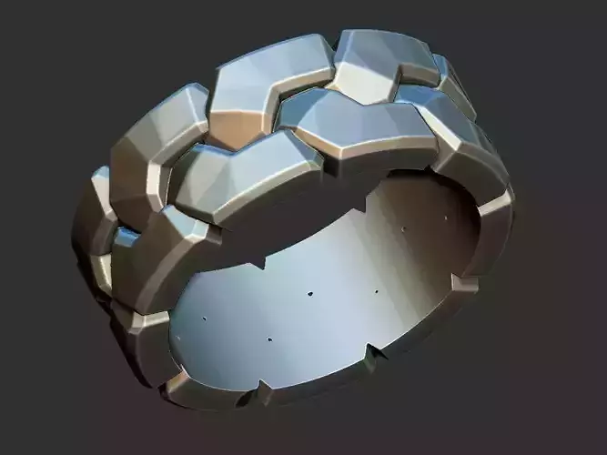 Braided Chain Ring 3D print model
