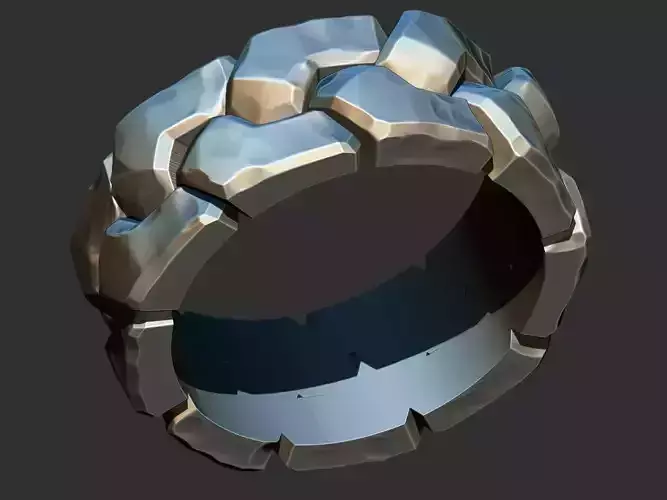 Rustic Braided Chain Ring 3D print model