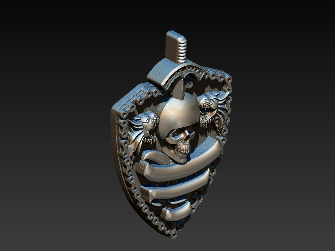 Skull Shield Motorcycle Club 3D print model_10