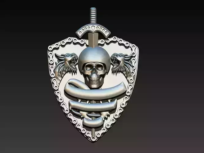 Skull Shield Motorcycle Club 3D print model