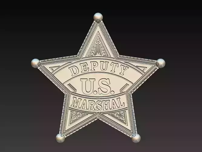 Sheriff Star Badge 3D print model