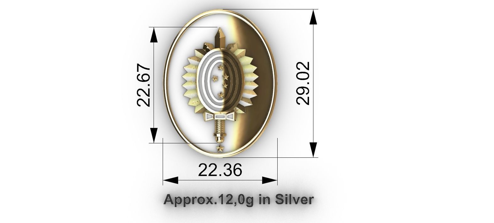 Military Coat of Arms - Brasao Militar 3D print model_4