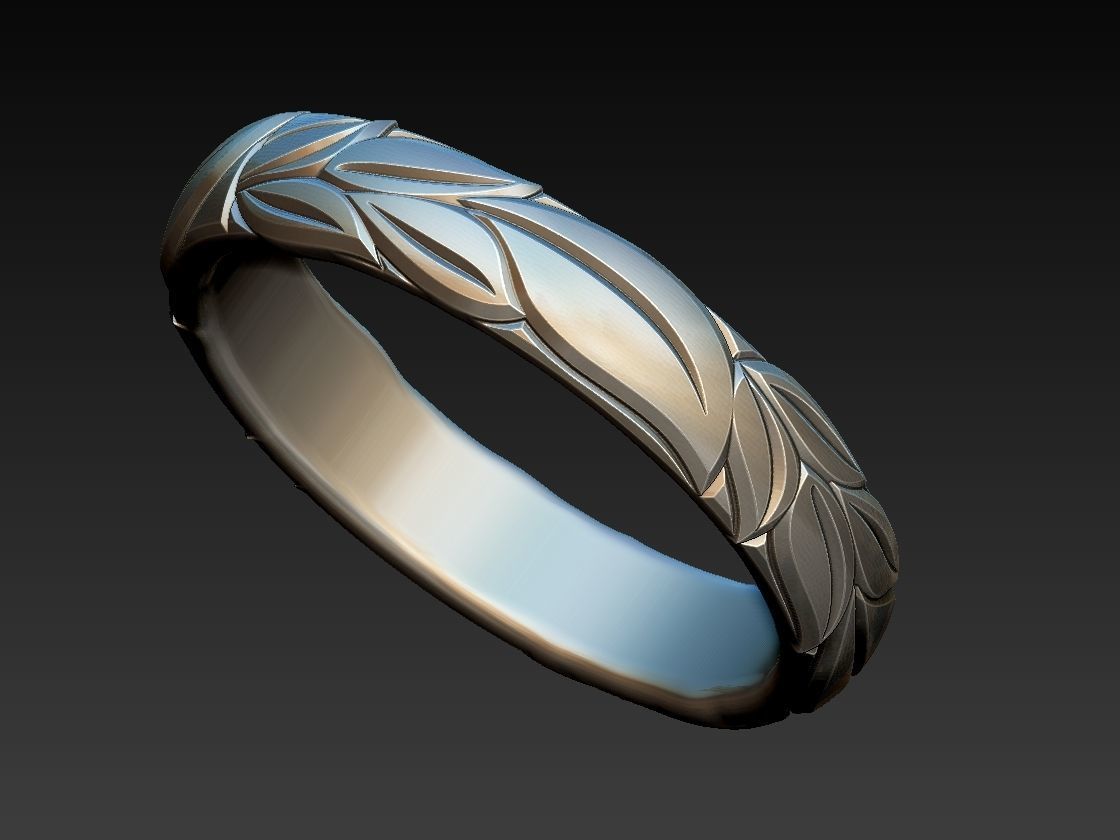 Leafy Alliance Ring 3D print model_6
