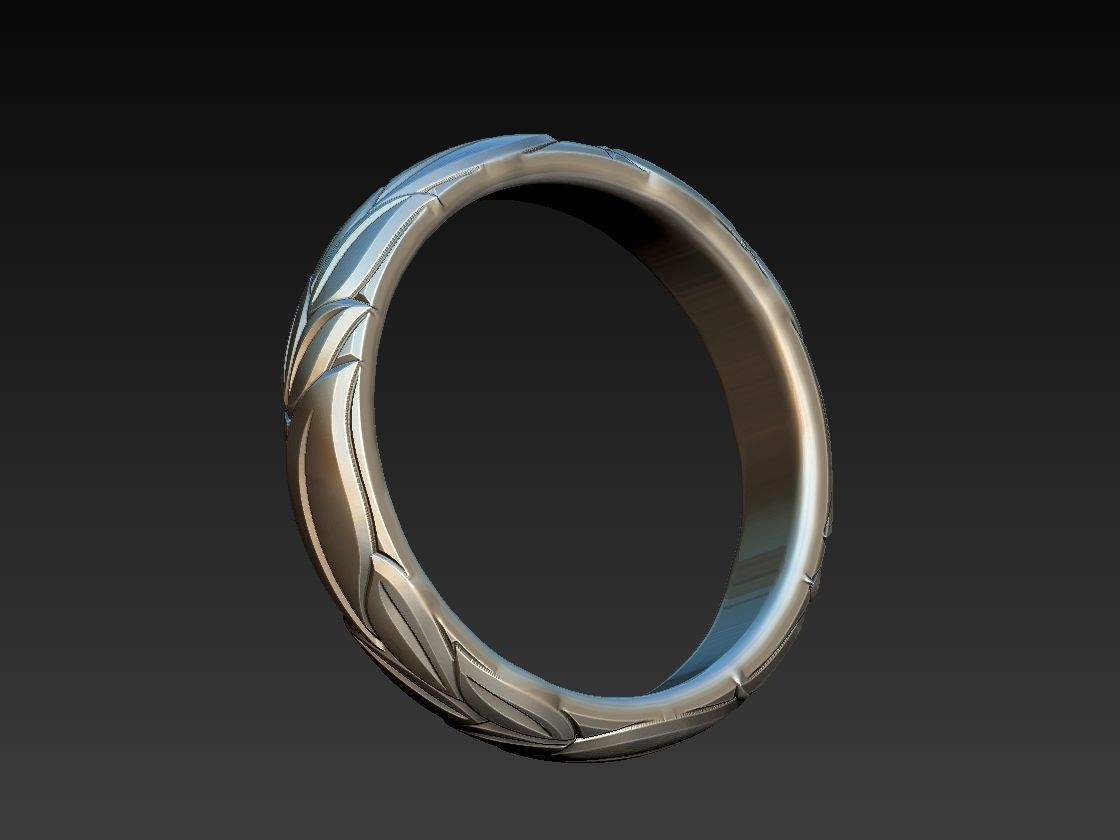 Leafy Alliance Ring 3D print model_10
