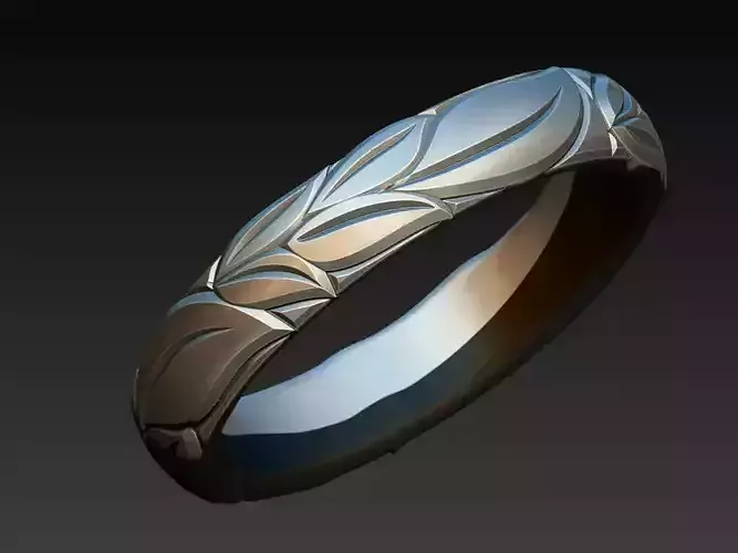 Leafy Alliance Ring 3D print model
