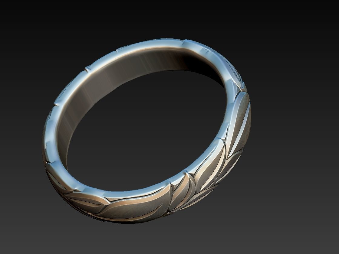 Leafy Alliance Ring 3D print model_4