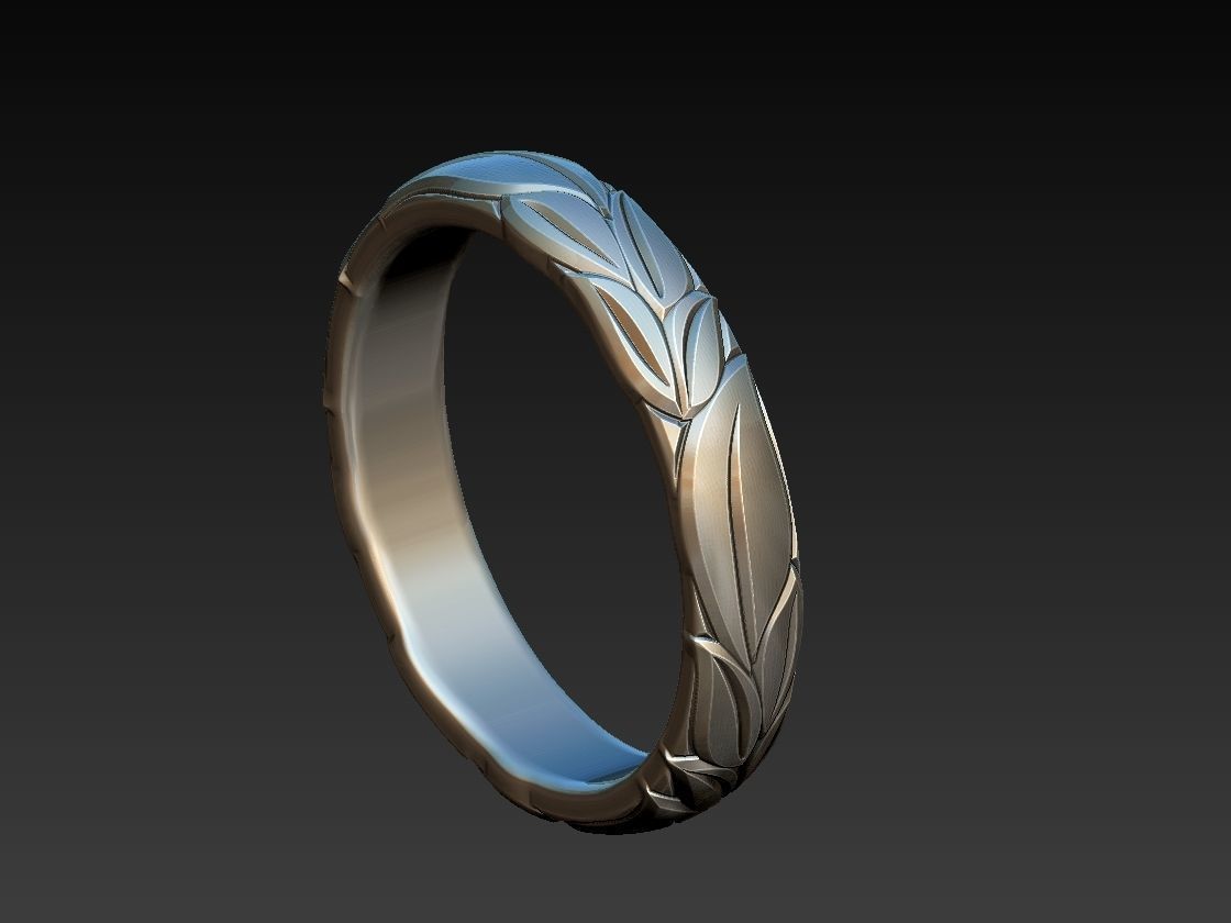 Leafy Alliance Ring 3D print model_12