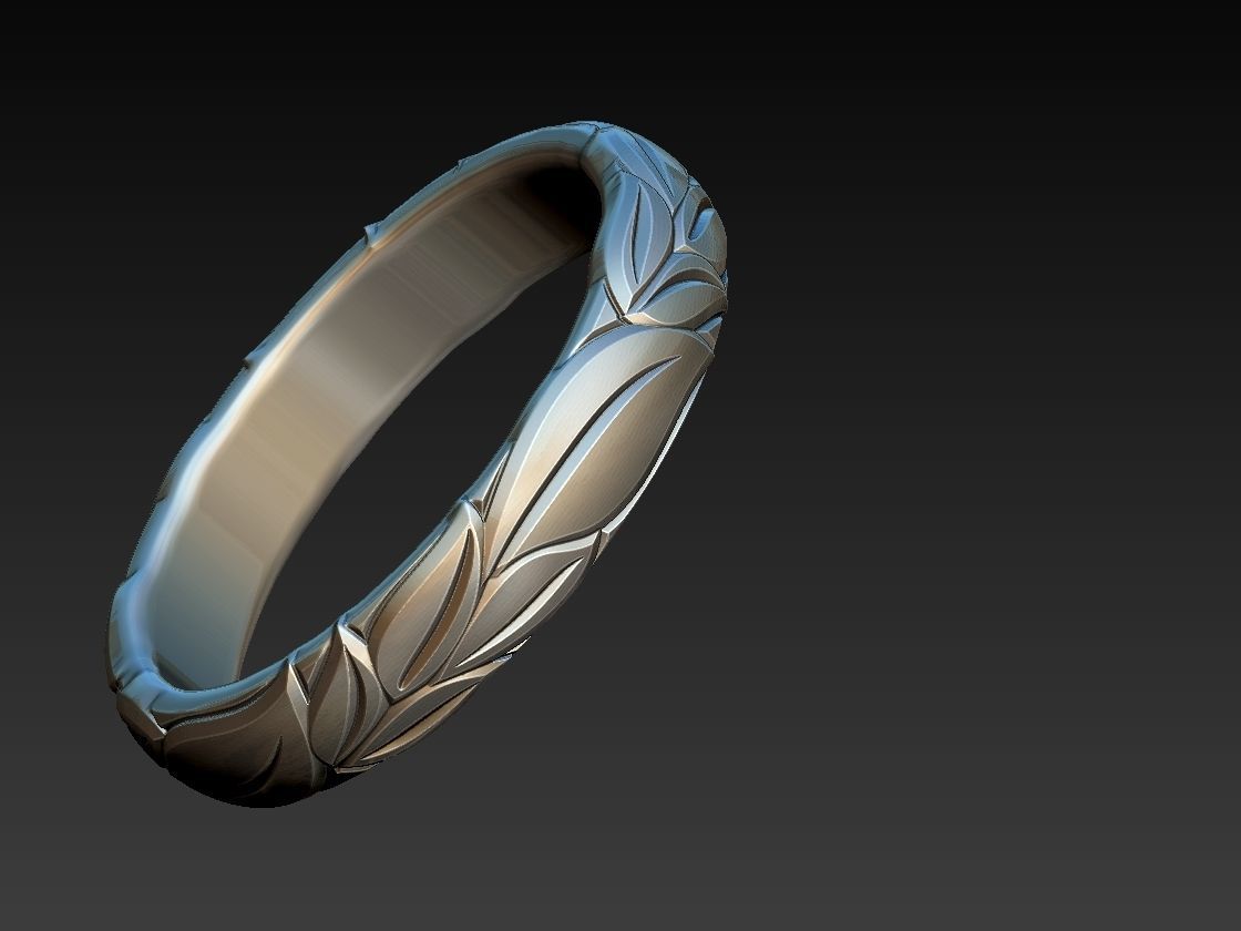 Leafy Alliance Ring 3D print model_2