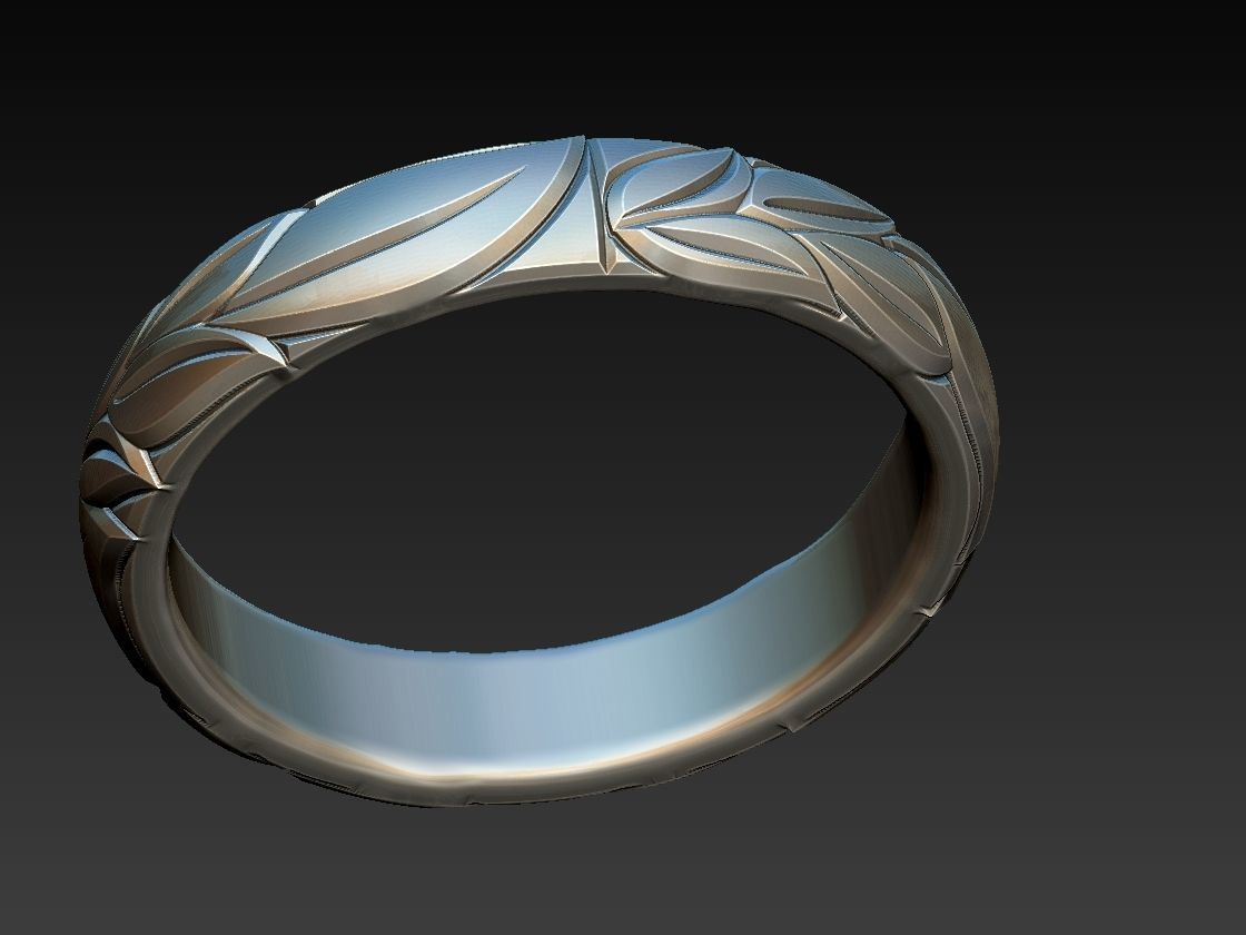 Leafy Alliance Ring 3D print model_7