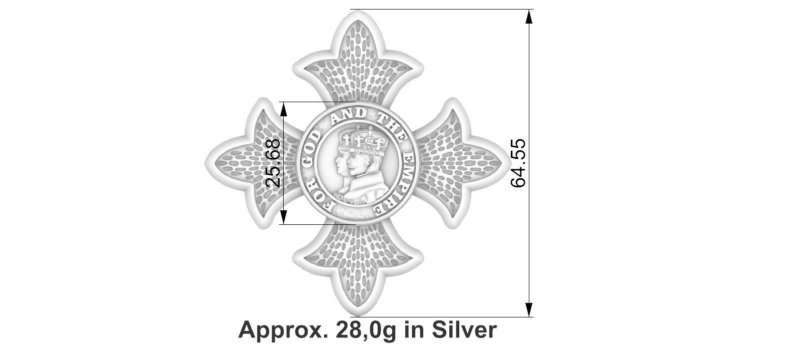 Order of the British Empire 3D print model_3