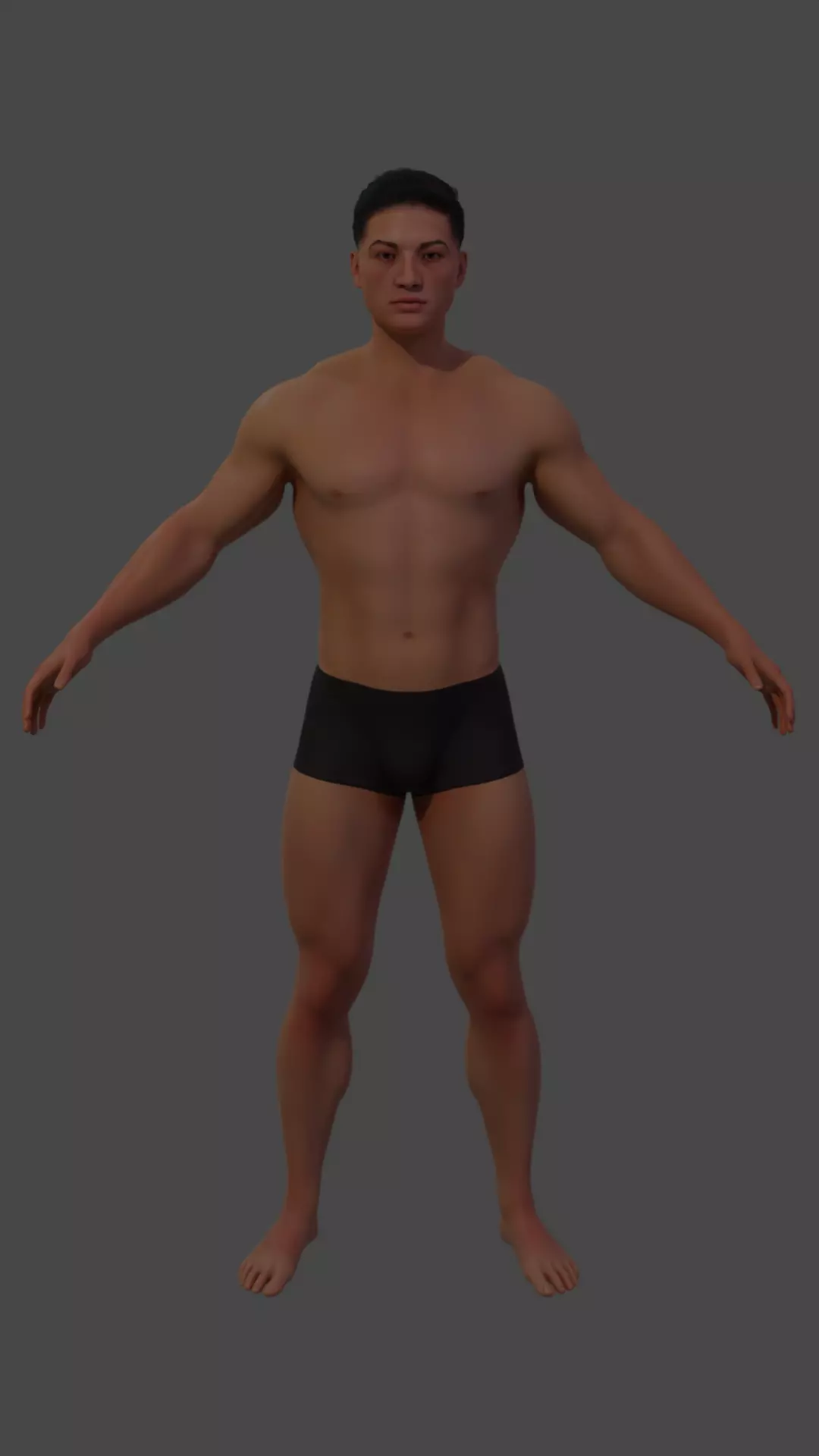 Fit Asian Boy 3D model_0