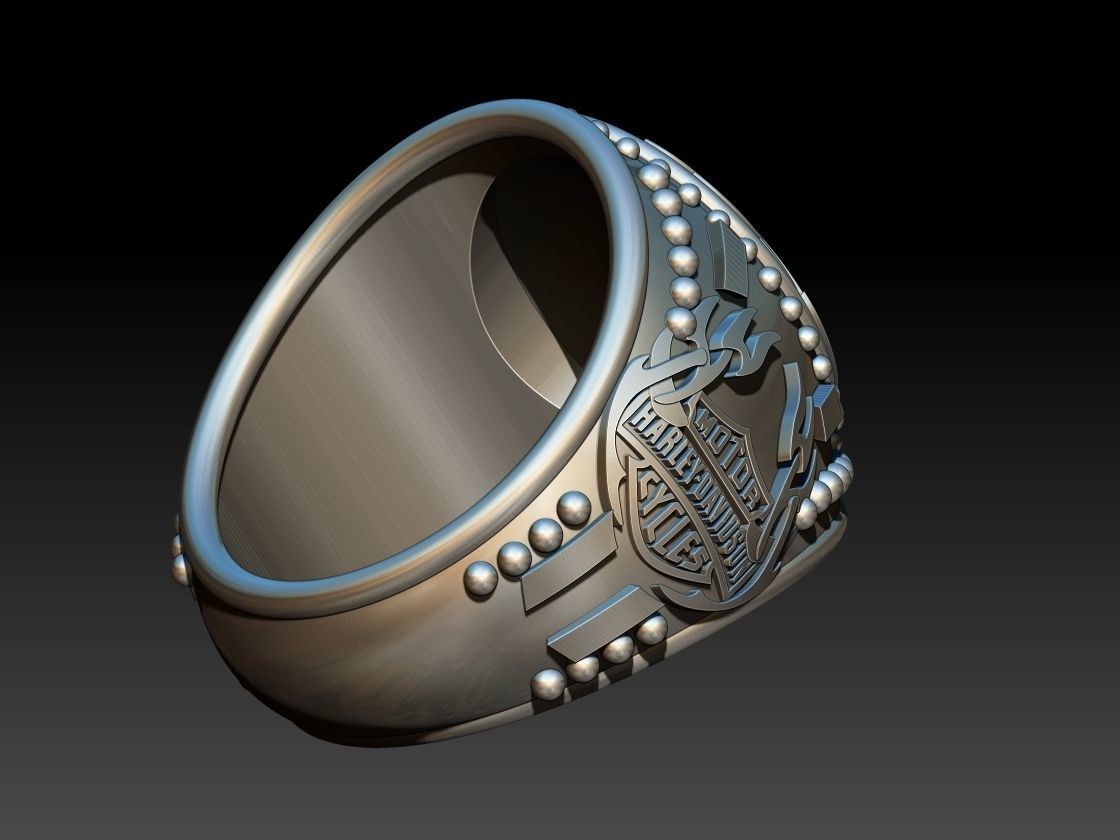 Harley Davidson Ring 3D print model_3