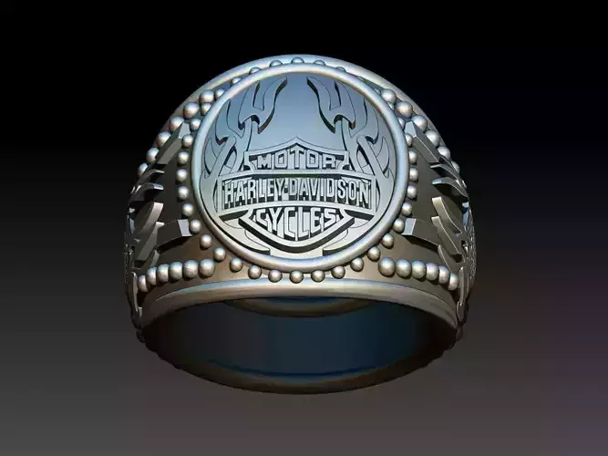 Harley Davidson Ring 3D print model
