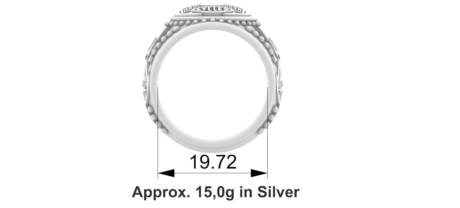 Harley Davidson Ring 3D print model_10