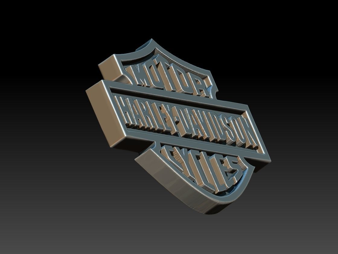 Harley Davidson Logo 3D print model_4