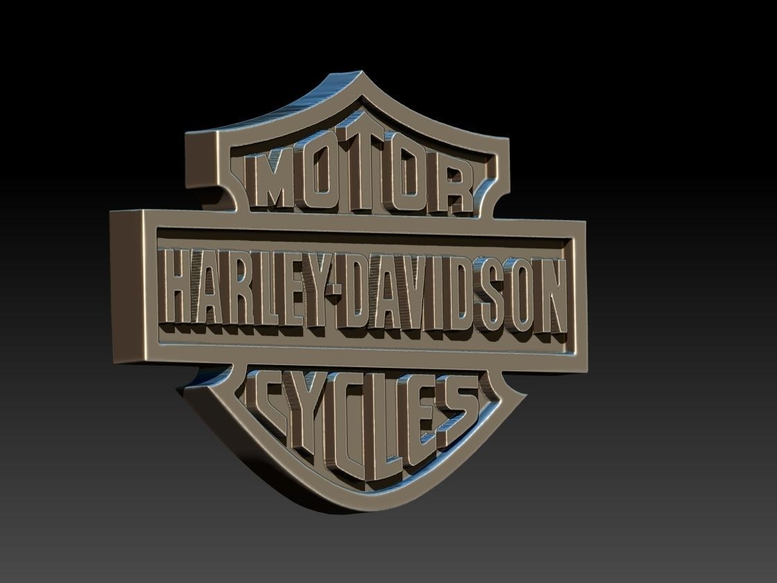 Harley Davidson Logo 3D print model_1
