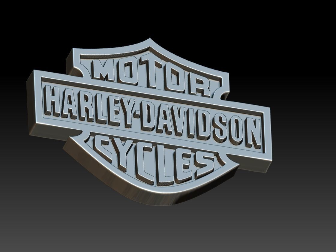 Harley Davidson Logo 3D print model_2