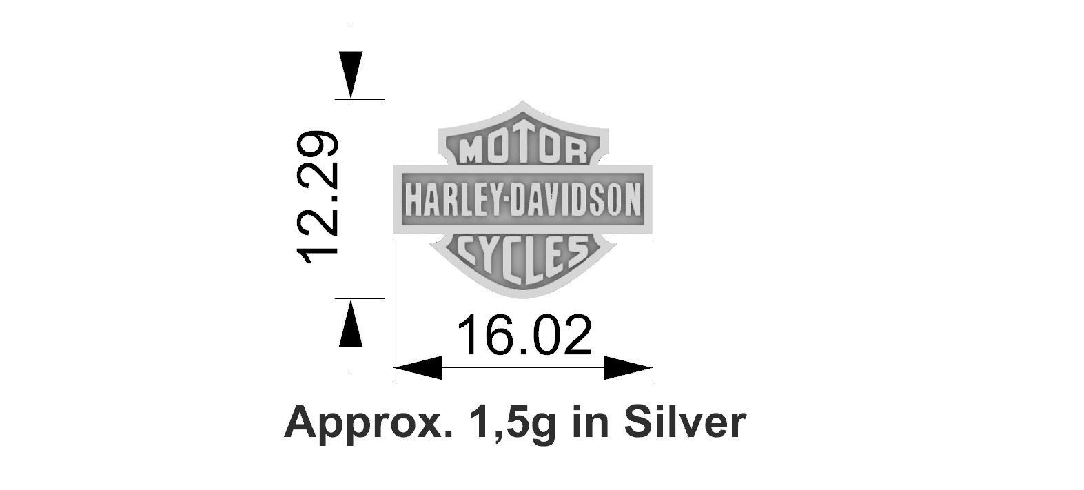 Harley Davidson Logo 3D print model_3