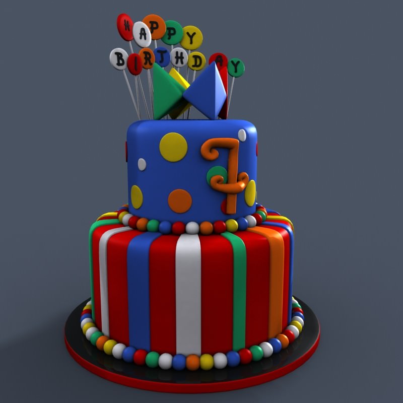3D Models Birthday Cake 3D model_5