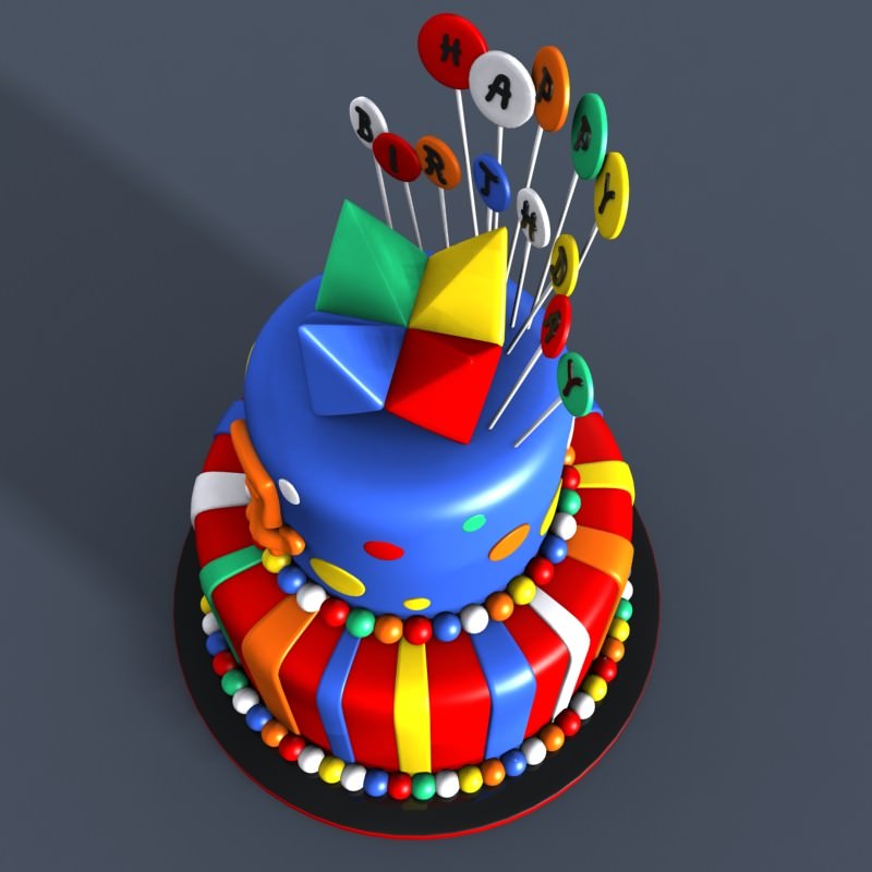 3D Models Birthday Cake 3D model_7
