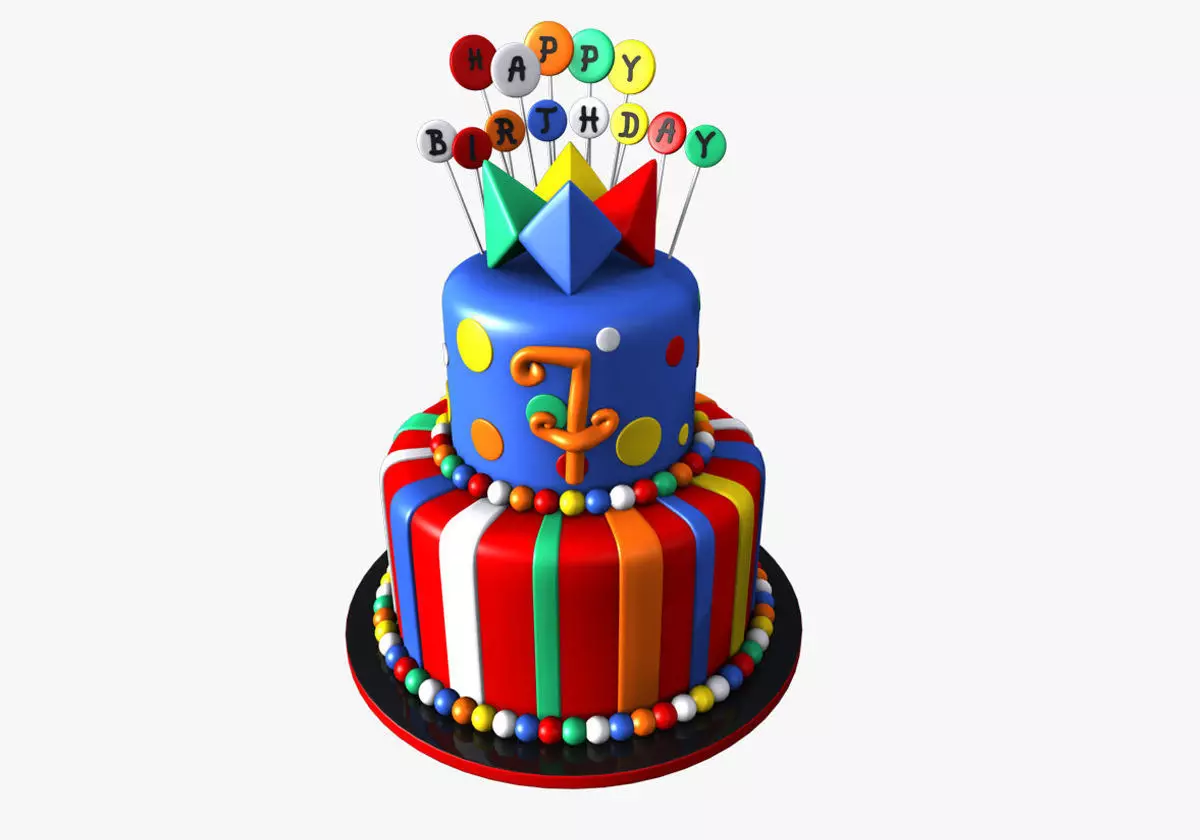 3D Models Birthday Cake 3D model_0
