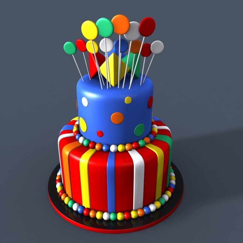 3D Models Birthday Cake 3D model_3