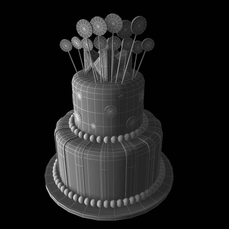 3D Models Birthday Cake 3D model_8