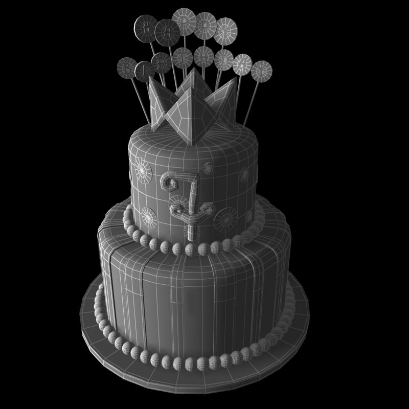 3D Models Birthday Cake 3D model_6