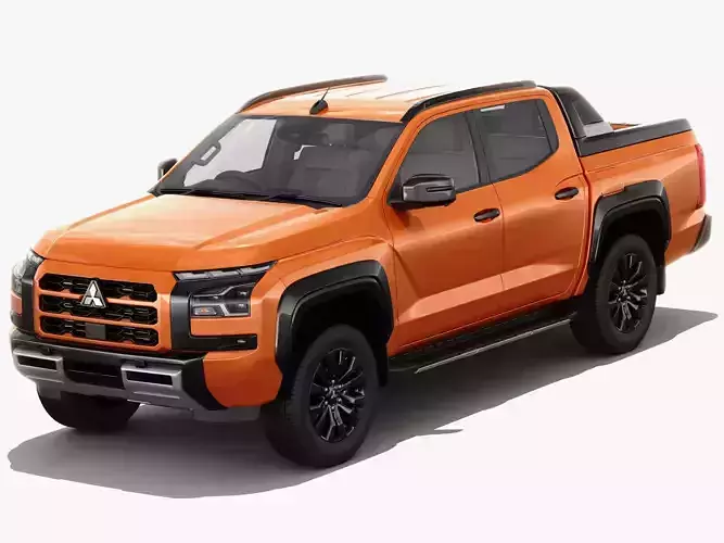Mitsubishi Triton L200 2024 with interior 3D model