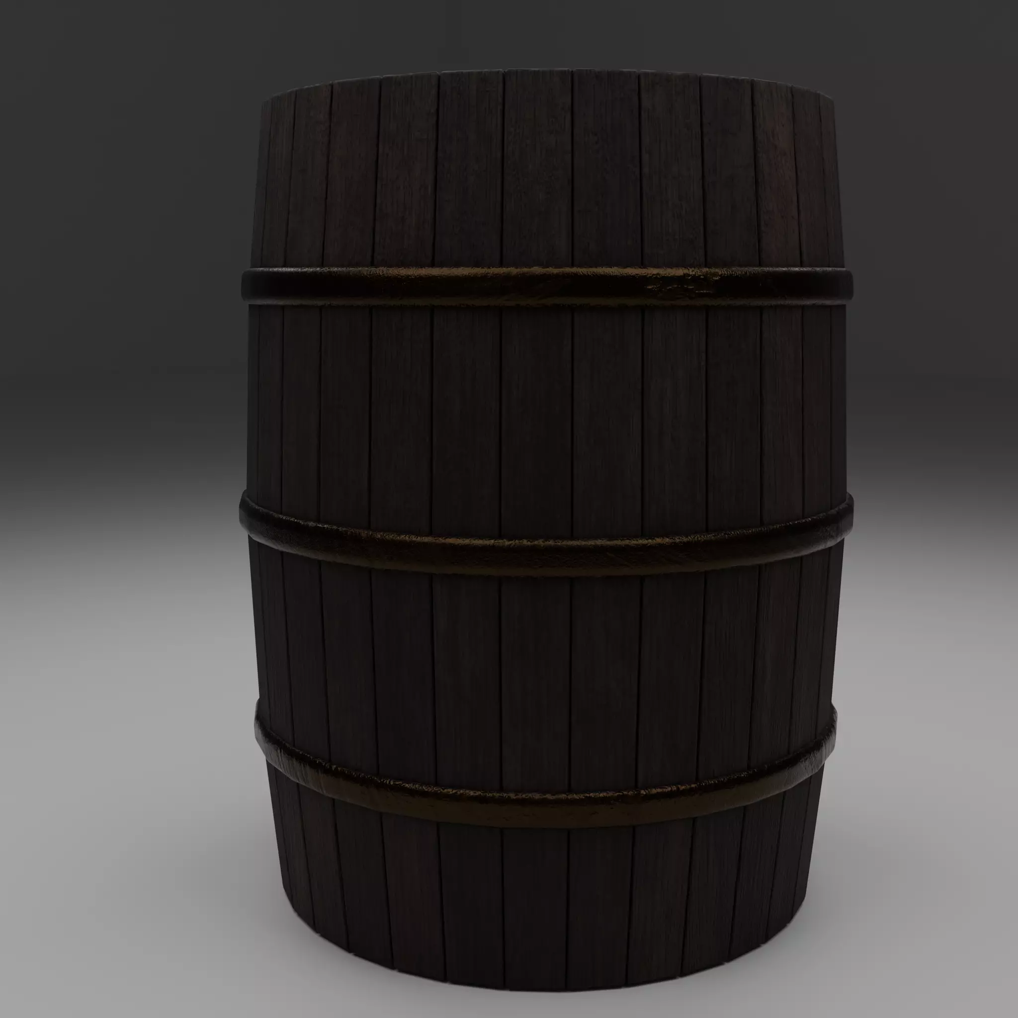 Barrel  Free low-poly 3D model_0