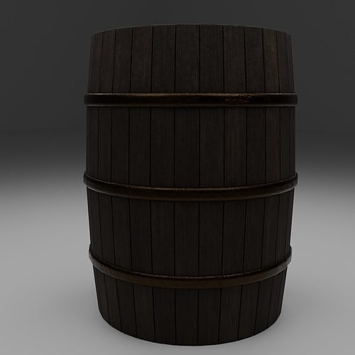 Barrel free VR / AR / lowpoly 3D model CGTrader