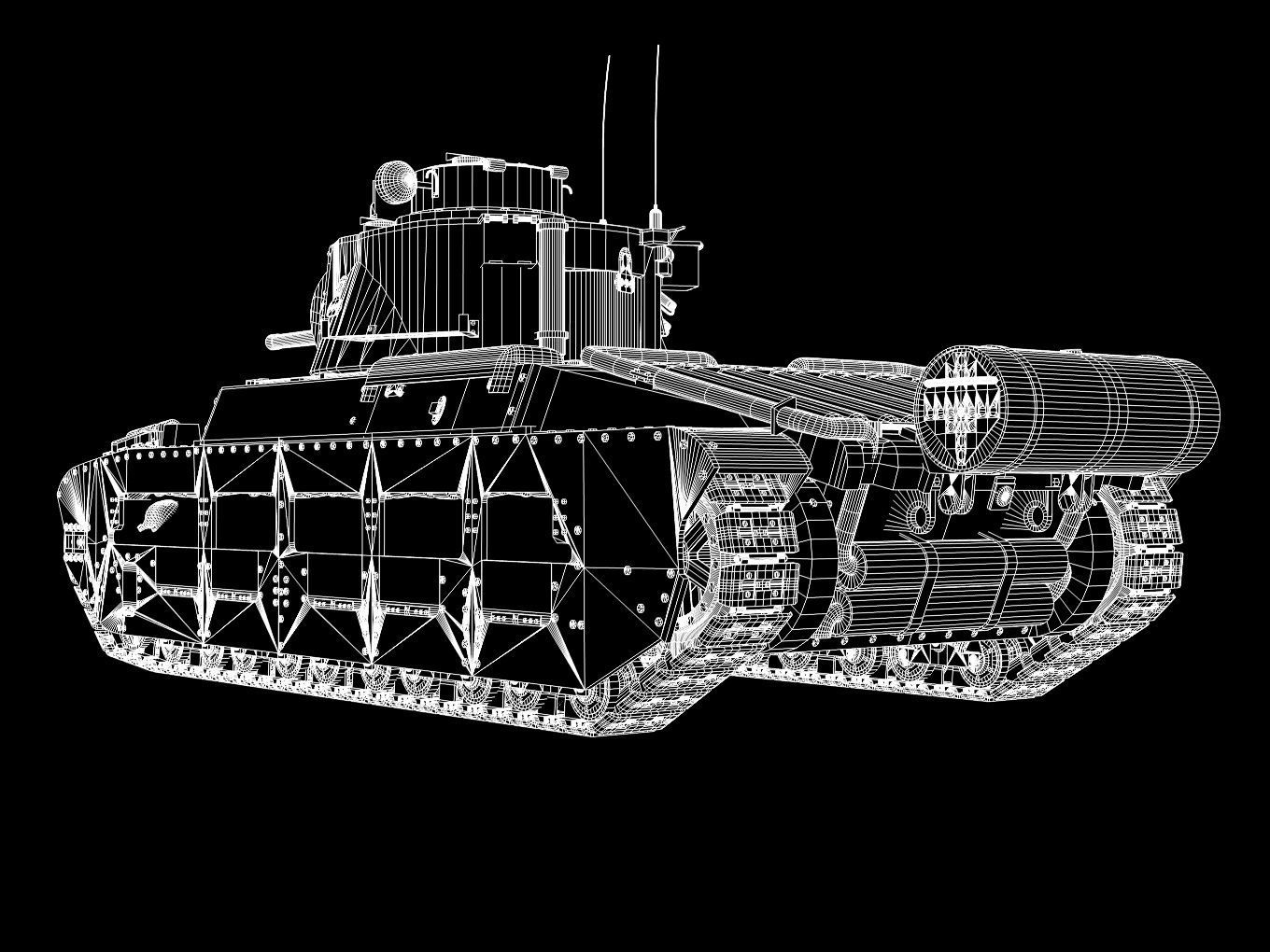 Mark II Matilda II Mk III IV 3D model_15