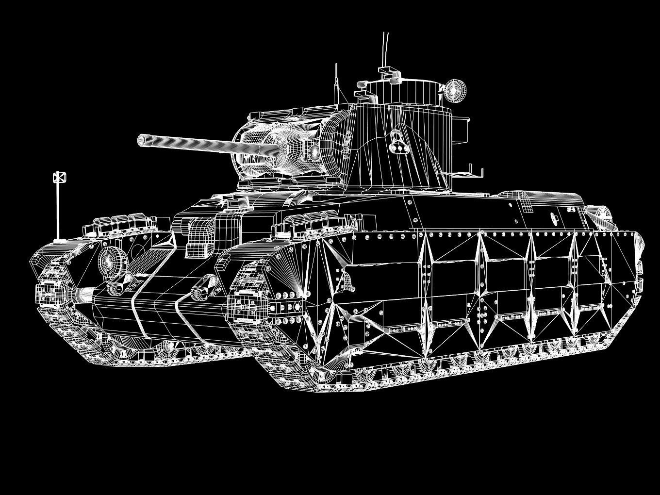 Mark II Matilda II Mk III IV 3D model_14