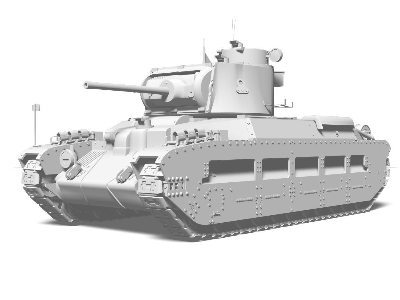 Mark II Matilda II Mk III IV 3D model_12