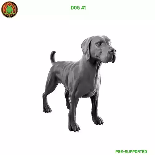 Dog - STL - RPG MINIATURE 3D print model