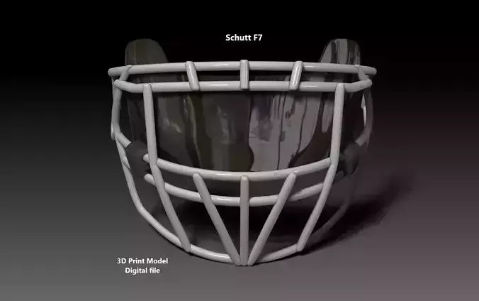 Oakley Visor and Facemask II for NFL Schutt F7 Helmet 3D print model