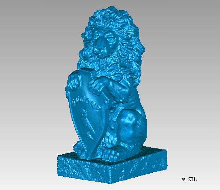 3D Models Garden Statue Lion With Welcome Sign 3D print model_14
