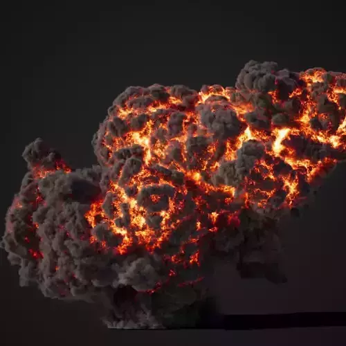 Animated Gasoline Explosion 5 3D model