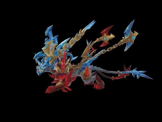 Monster Tiger Fire Low-poly 3D model_1