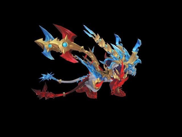 Monster Tiger Fire Low-poly 3D model_2