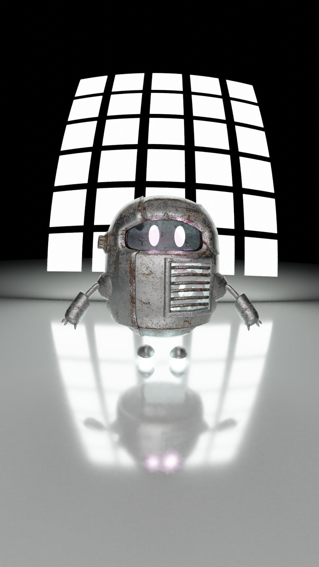 mini 3d robot  Low-poly 3D model_1