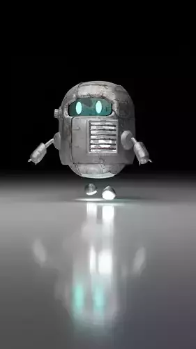 mini 3d robot  Low-poly 3D model