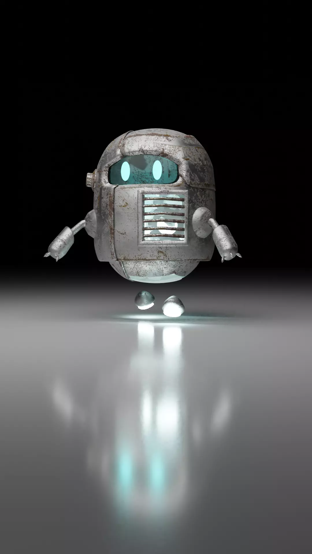 mini 3d robot  Low-poly 3D model_0