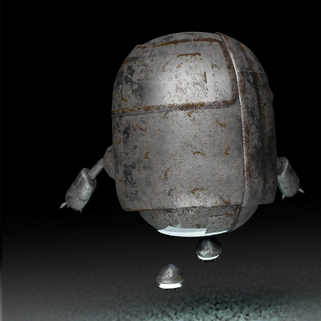 mini 3d robot  Low-poly 3D model_4