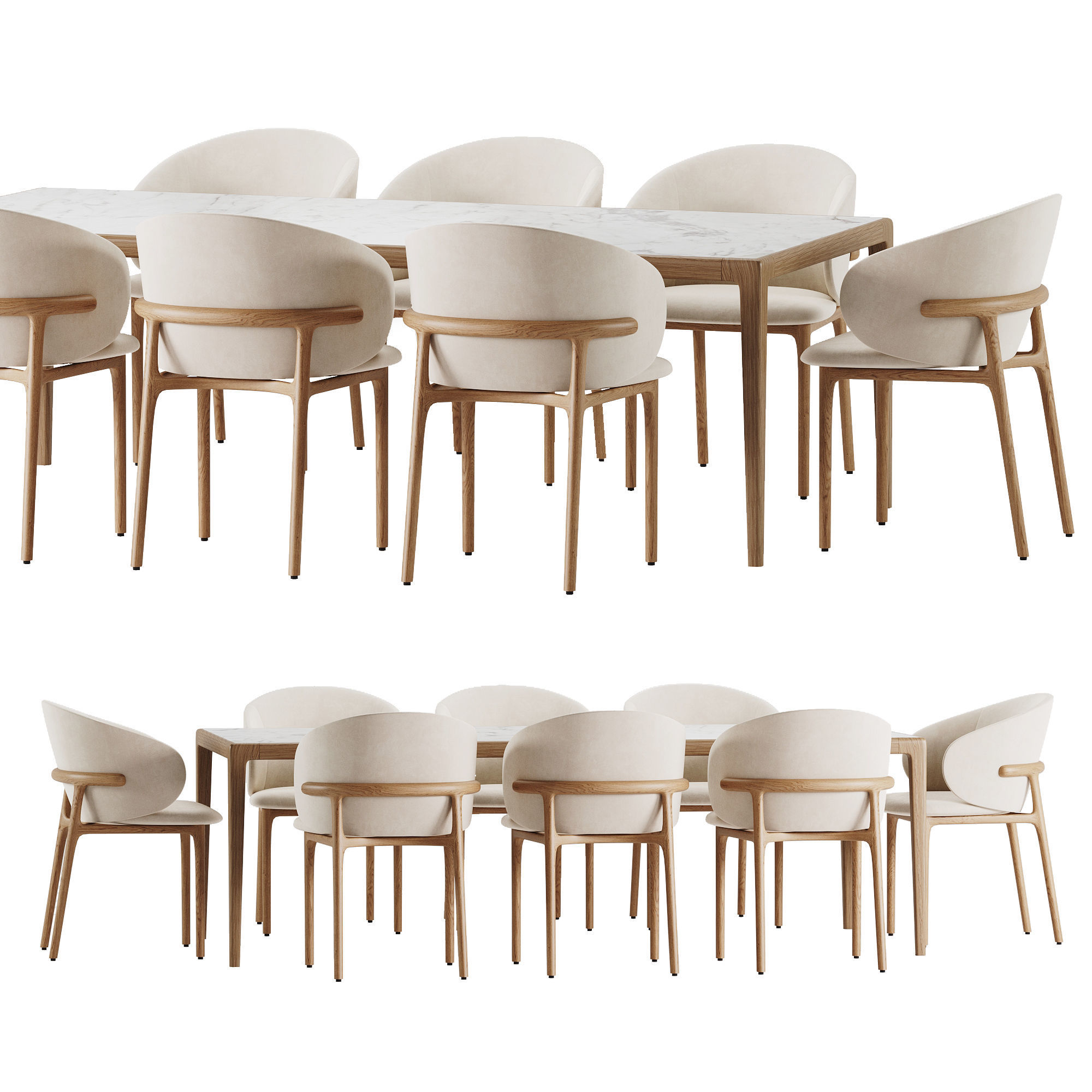 Dining Set 79 3D model_1