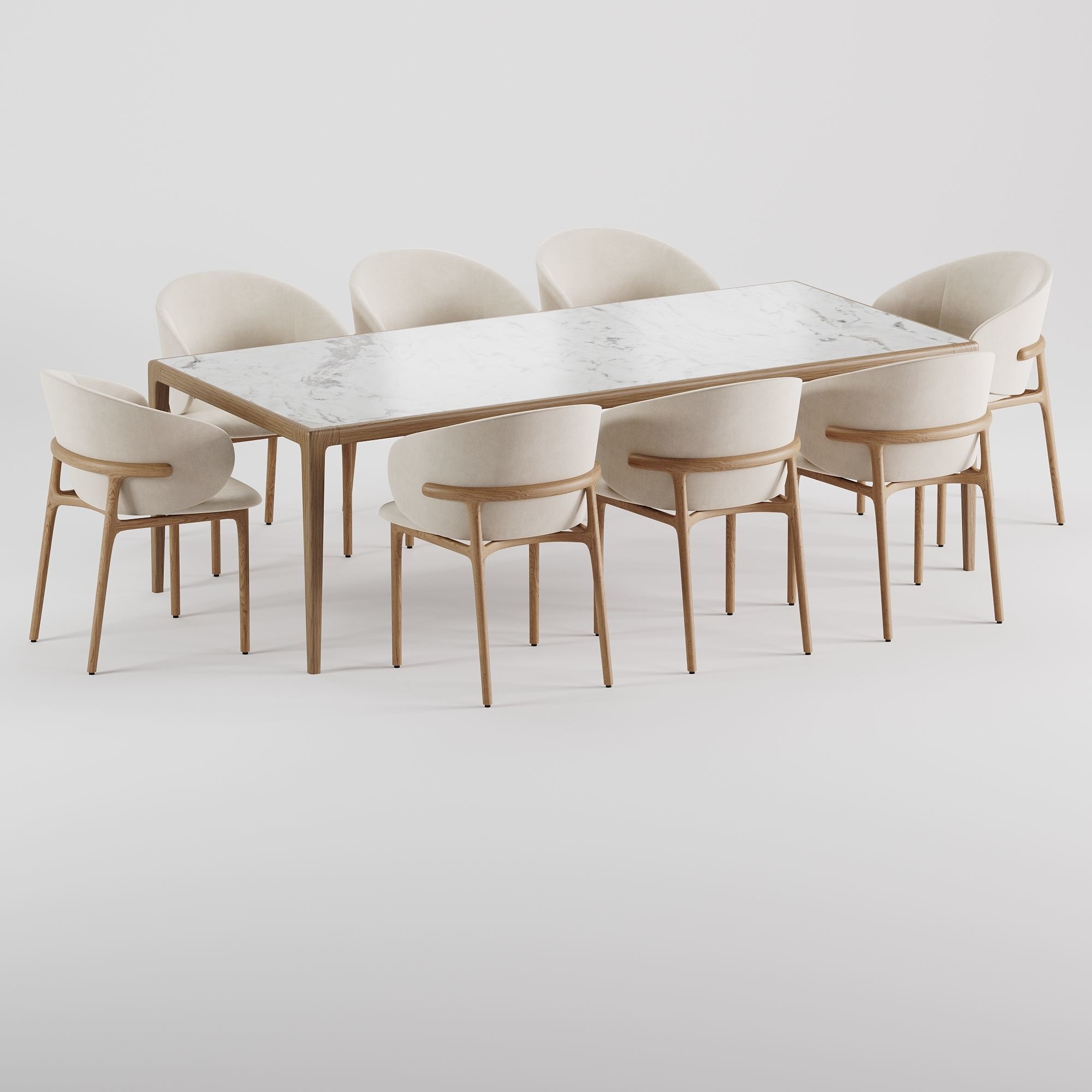 Dining Set 79 3D model_3