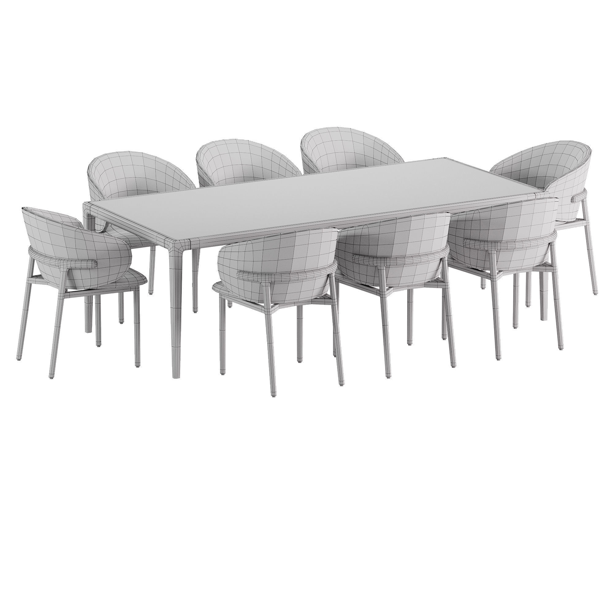 Dining Set 79 3D model_6